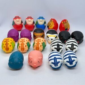 Lot of 20 Assorted Colorful Plastic Easter Eggs - (15) Animals (3) Men (2) Birds